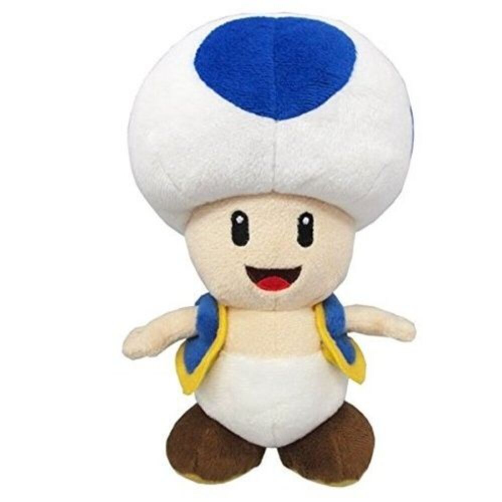 Nintendo - Super Mario - Blue Toad 8" plush  COLLECTIBLES